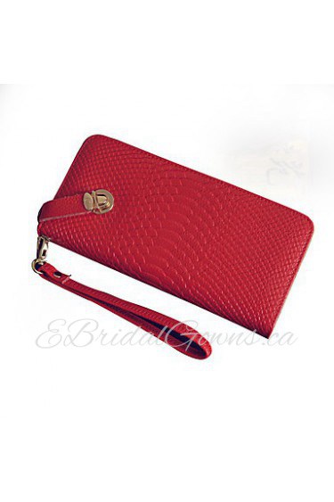 Women Formal / Casual / Event/Party / Shopping Cowhide Wallet Red