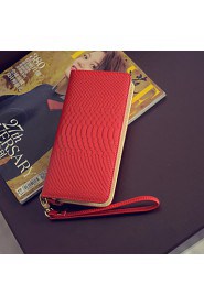 Women Formal / Casual / Event/Party / Shopping Cowhide Wallet Red