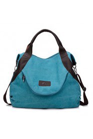 Women Canvas Saddle Shoulder Bag / Tote / Satchel / Storage Bag / Travel Bag Pink / Blue / Burgundy