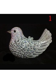 Fashion and Luxuriant Bird Design Crystal Wedding Clutch Bag