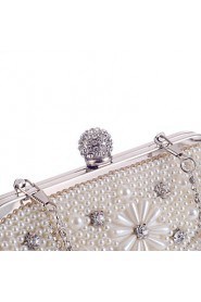Women's Pearl Inlaid Diamonds Party/Evening Bag