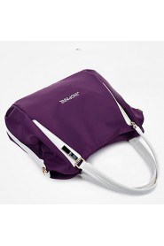 Women Nylon Barrel Shoulder Bag / Tote Purple / Blue / Black