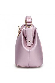 Women Casual PU Shoulder Bag Pink / Black
