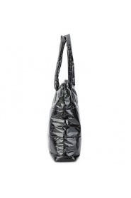 Fashion Lady's Down Shoulder Backpack / Hand Bag Black