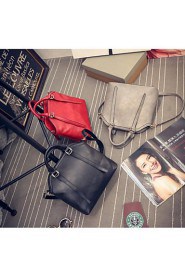 Women Casual / Outdoor Cowhide Shoulder Bag Red / Gray / Black