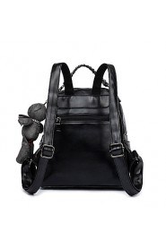 Women PU Bucket Backpack / School Bag / Travel Bag White / Pink / Black