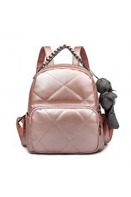 Women PU Bucket Backpack / School Bag / Travel Bag White / Pink / Black