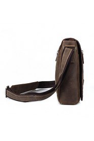 Men's Messenger High Quality Leather Vertical Zipper Shoulder Bag