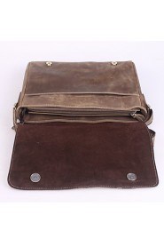 Men's Messenger High Quality Leather Vertical Zipper Shoulder Bag