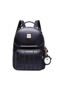 Women's PU Backpack/Tote Bag/Leisure bag/Travel Bag Black/Pink