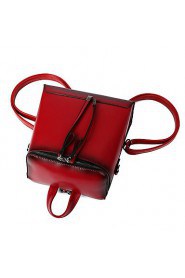 Women PU Bucket Backpack / School Bag / Travel Bag Brown / Red / Black