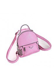 Women PU Bucket Backpack / School Bag / Travel Bag Pink / Red / Gray / Black