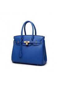 Women PU Shopper Shoulder Bag / Tote White / Blue / Orange / Red / Gray / Black