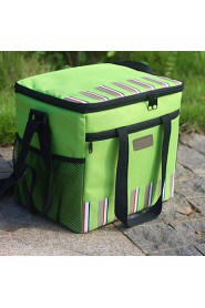 Large Capacity Soft Cooler Tote Insulated Lunch Bag Green Stripe Outdoor Picnic Bag Insulated Collapsible Cooler