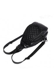 Women PU Bucket Backpack / Travel Bag Black