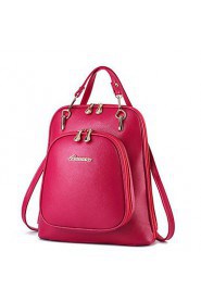 Women PU Sling Bag Backpack White / Pink / Purple / Blue / Green / Red / Black / Burgundy