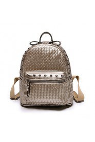 Women PU Bucket Backpack / School Bag / Travel Bag Blue / Gold / Red / Black