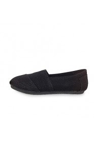 Women's/Men's/Lovers' Shoes Linen Flat Heel Comfort Loafers Office & Career/Casual Brown