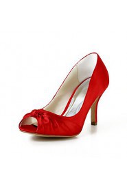 Women's Wedding Shoes Heels/Peep Toe Heels Wedding Black/Blue/Pink/Purple/Red/Ivory/White/Silver/Gold/Champagne