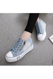 Women's Shoes Wedge Heel Comfort Round Toe All Match Fashion Sneakers