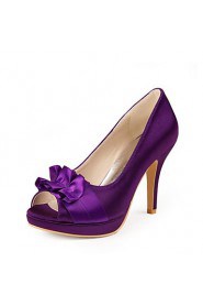 Women's Wedding Shoes Heels/Peep Toe/Platform Heels Wedding Black/Blue/Yellow/Pink/Purple/Red/Ivory/White/Silver/Gold/Champagne