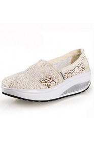 Women's Shoes Lace Wedge Heel Platform/Crib Shoes Fashion Sneakers Outdoor/Blue/Yellow/Green/Red/Gray/Beige