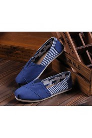 Women's/Men's/Lovers' Shoes Canvas Flat Heel Comfort Loafers Outdoor/Office & Career/Casual Black/Blue/Red/Gray