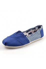 Women's/Men's/Lovers' Shoes Canvas Flat Heel Comfort Loafers Outdoor/Office & Career/Casual Black/Blue/Red/Gray