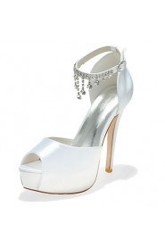 Women's Wedding Shoes Heels/Peep Toe Heels Wedding/Party & Evening Black/Blue/Pink/Purple/Ivory/White/Silver