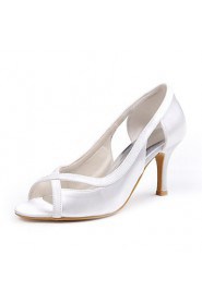Women's Wedding Shoes Heels/Peep Toe Heels Wedding Black/Blue/Pink/Purple/Red/Ivory/White/Silver/Gold/Champagne