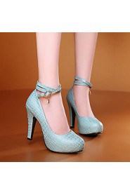 Women's Shoes Heel Heels / Platform Heels Office & Career / Dress / Casual Blue / Pink / White/725-1
