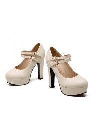 Women's Shoes Stiletto Heel Heels/Platform/Round Toe Pumps/Heels Office & Career/Dress Green/Pink/Purple/Beige