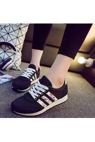 Women's Shoes Fabric Floral Low Heel Comfort Fashion All Match Flange Sneakers Outdoor / Casual