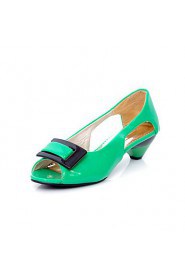 Women's Shoes Heel Heels / Peep Toe Sandals / Heels Outdoor / Dress / CasualBlack / Blue / Yellow / Green / Pink /H9-2