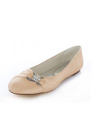 Women's Shoes Silk Flat Heel Round Toe Flats Wedding / Party & Evening / Dress Pink / Purple / Red / Silver / Royal Blue
