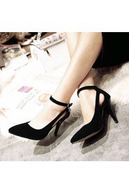Women's Shoes Leatherette Stiletto Heel Heels Heels Office & Career / Dress / Casual Black / Blue / Red
