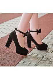 Women's Shoes Round Toe Chunky Heel Pumps with Bowknot Shoes More Colors available