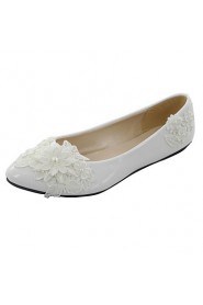 Women's Shoes Low Heel Pointed Toe Flats Wedding White
