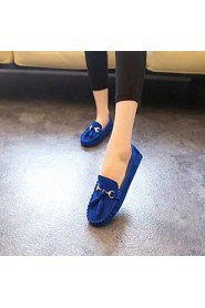 Women's Shoes Fabric Flat Heel Ballerina Loafers Outdoor/Casual Black/Blue/Yellow/Red