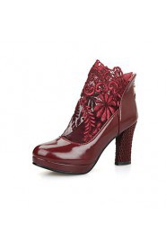 Women's Shoes Heel Heels / Platform Heels Office & Career / Dress / Casual Black / White / Burgundy/013