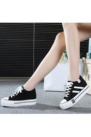 Women's Shoes Increased Within Flange Canvas Platform Comfort Fashion Sneakers More Colors Available
