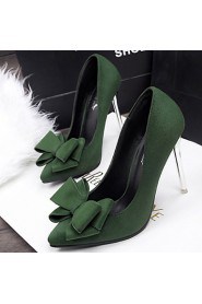 Women's Shoes Velvet Stiletto Heel Heels Pumps/Heels Party & Evening/Dress/Casual Black/Green/Red