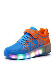 ultra-light single wheel skating LED light shoes
