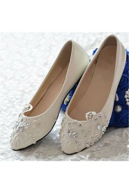 Women's Shoes Leather Flat Heel Pointed Toe Flats Wedding/Party & Evening White