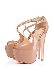 Women's Shoes Sexy Stiletto Heel Heels 16cm High Heels Wedding / Office & Career / Party & Evening Black / Almond Pumps