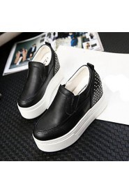 Women's Shoes Rivet Flange Platform Round Toe Increased Within Leisure Fashion Sneakers