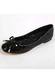 Women's Shoes Leatherette Flat Heel Comfort / Round Toe Flats Casual Black