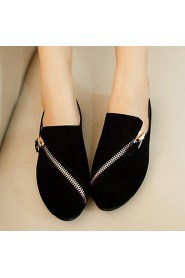 Women's Shoes Round Toe Flat Heel Loafers with Zipper More Colors available
