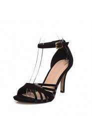 Women's Shoes Stiletto Heel Heels / Peep Toe / Ankle Strap Sandals Wedding / Party & Evening / Dress Black / Blue /Red
