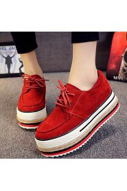 Women's Shoes New Arrival Flange Preppy Style Platform Comfort Fashion Sneakers Outdoor / Casual Black / Red